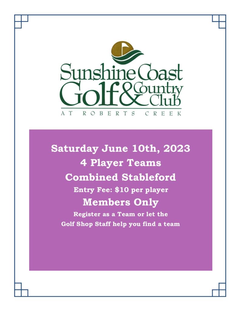 4 Player Combined Stableford Sunshine Coast Golf & Country Club